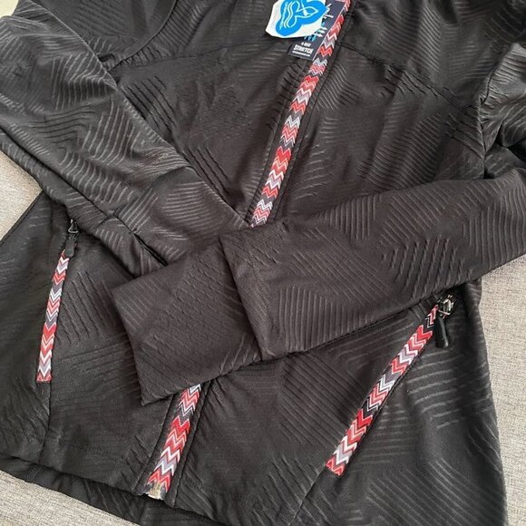 Running Sport Track Jacket Full Zip Workout Athletic Fitness w/ Thumb Holes - Picture 6 of 8